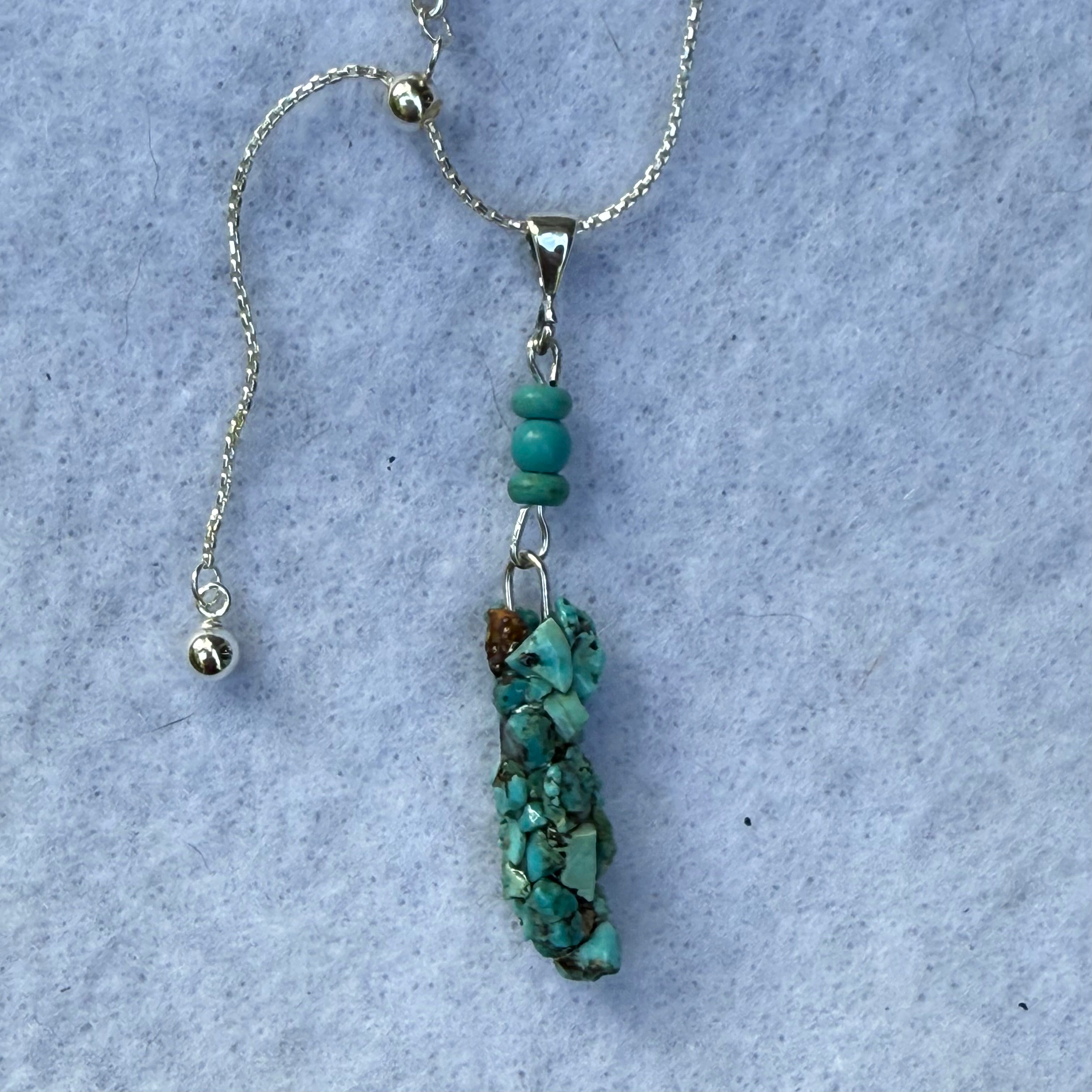 Turquoise Caddisfly Cases Pendant