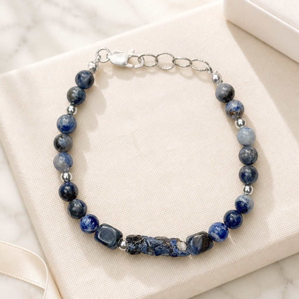Sodalite Caddisfly Case Bracelet