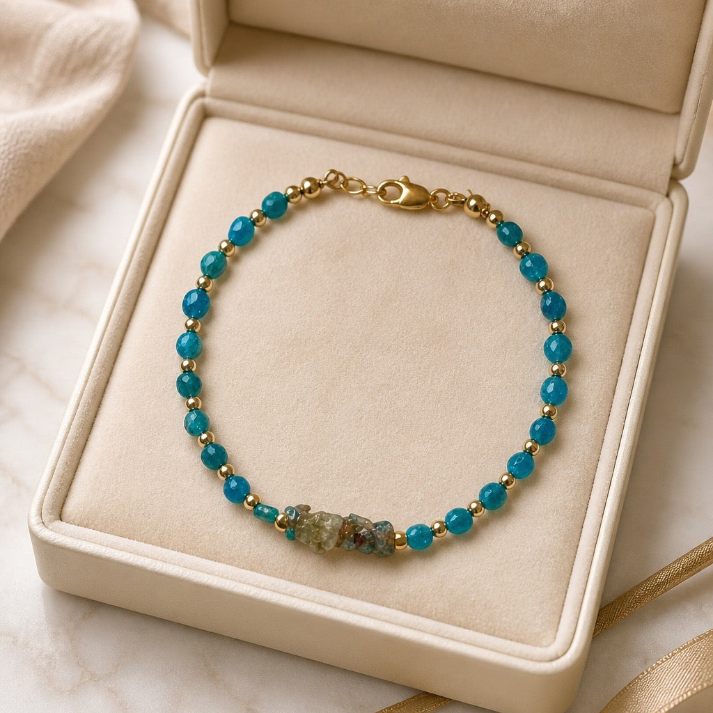 Apatite Caddisfly Case Bracelet.