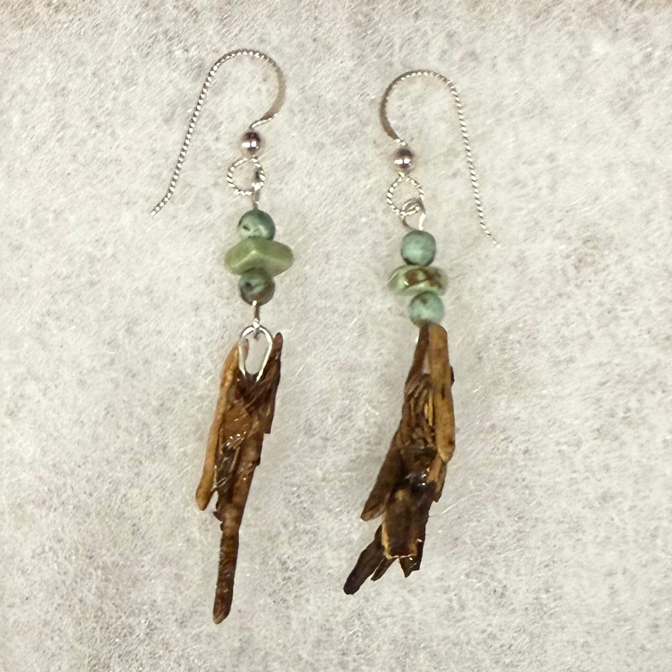 Natural Stick Caddisfly Earrings