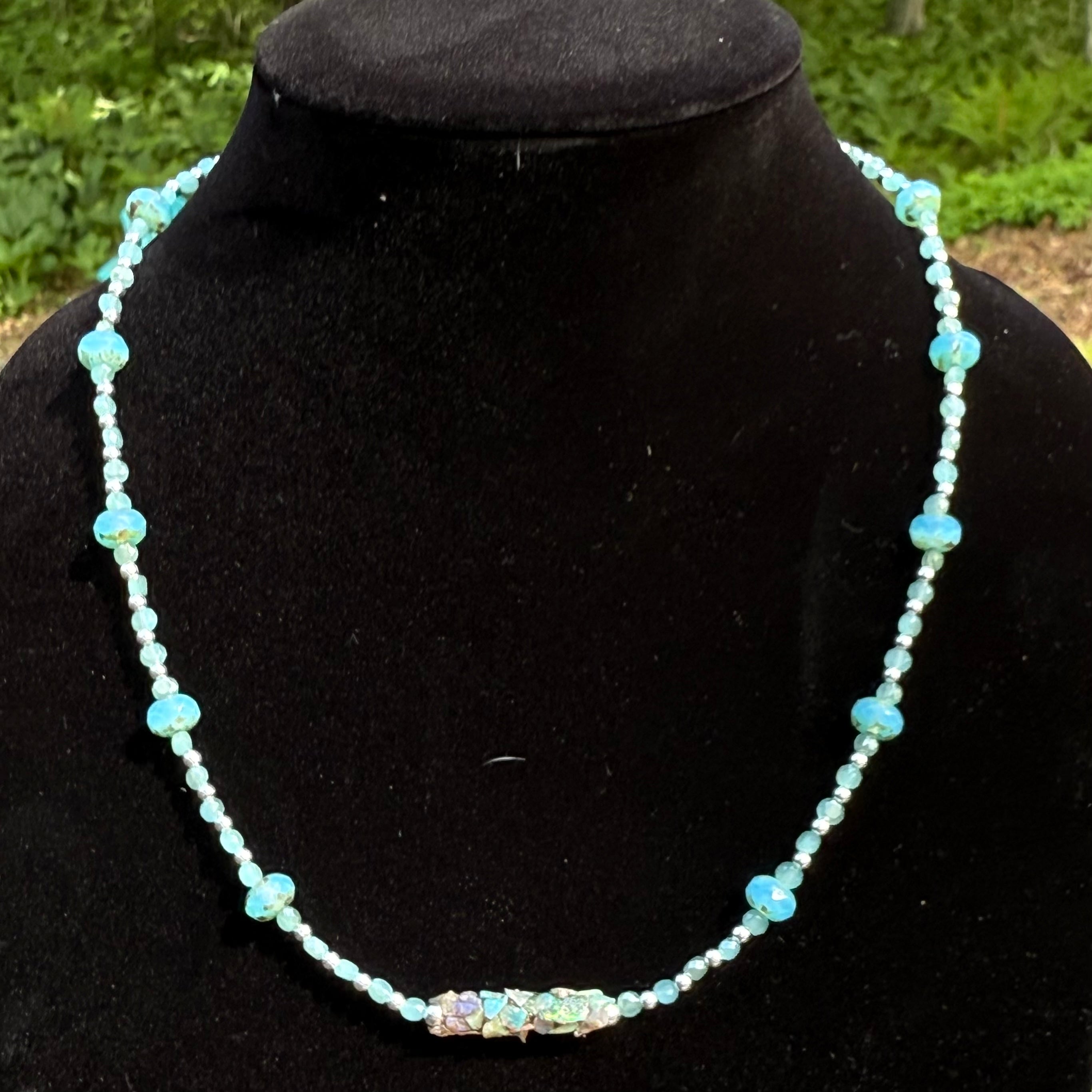 Opal Caddisfly Case Necklace
