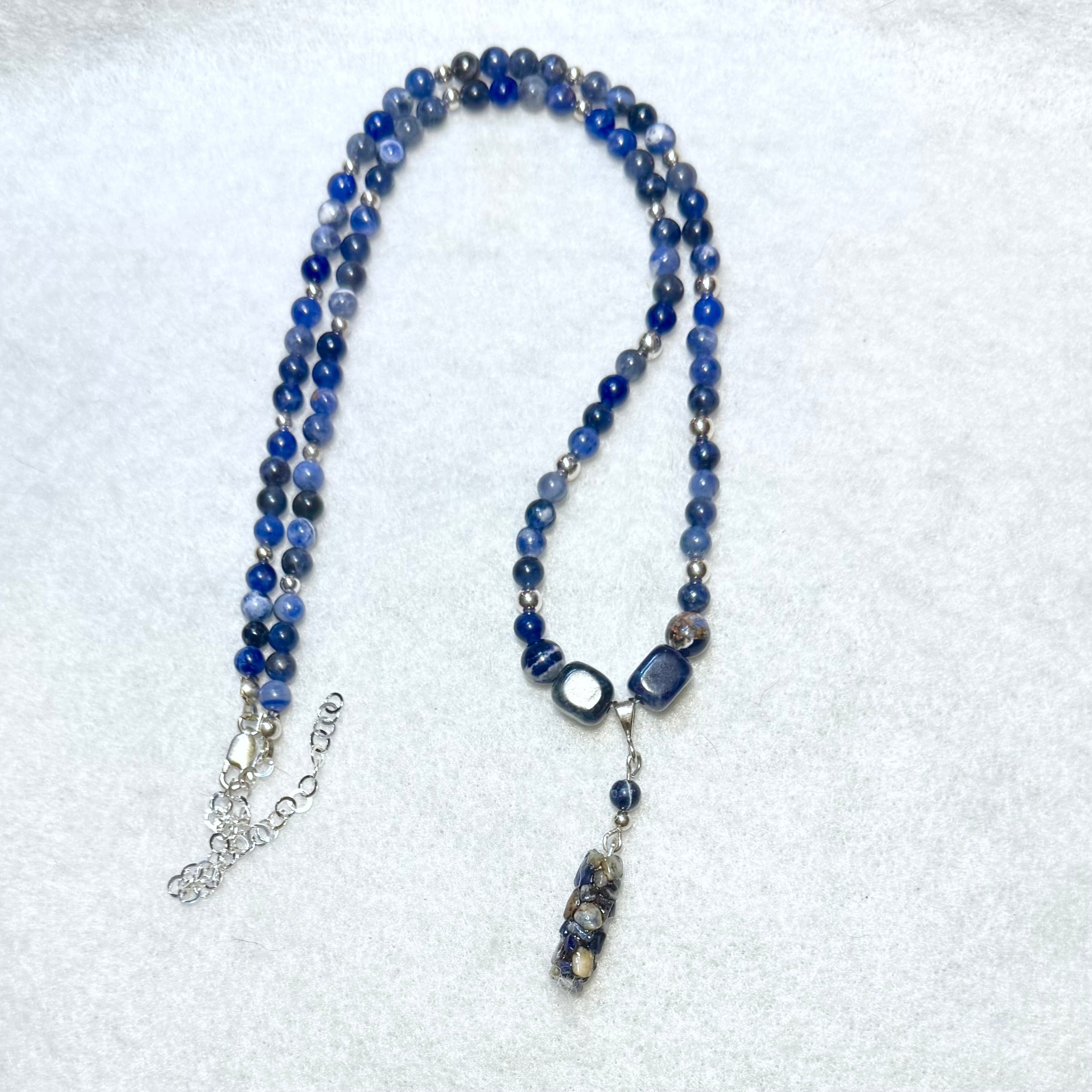 Sodalite Caddisfly Case Necklace